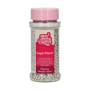 FunCakes Zuckerperlen -Metallic Silber- 80g