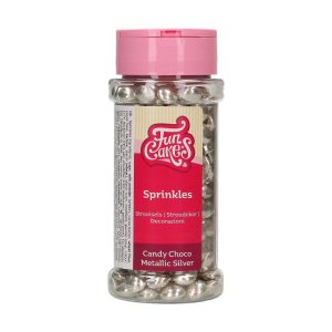 FunCakes Schoko-Linsen Metallic Silber 80 g