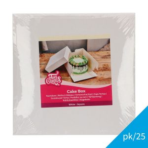 FunCakes Tortenbox Weiß 20x20x15 cm pk/25