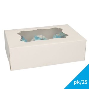 FunCakes Cupcake Box 6 White pk/25