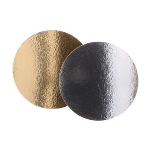 FunCakes Kartonunterlagen Silber/Gold - Rund - 35cm pk/3