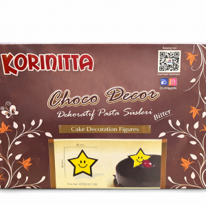 Korinitta Choco Decor Cake Decoration Figures – 45 mm (Star, Smiley, Dark)