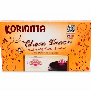 Korinitta Choco Decor Cake Decoration Figures – 50 × 30 mm (Pink Fan)