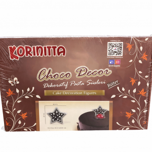 Korinitta Choco Decor Pasta Süsleme Figürleri – 45 mm (Yıldız, Bitter Çikolata)