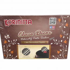 Korinitta Choco Decor Cake Decoration Figures – 43 mm (Striped, Dark Chocolate)