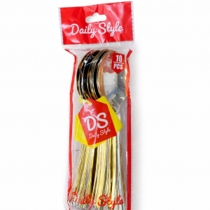 Daily Style Plastik Kaşık Altın 10 Adet