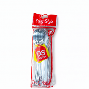 Daily Style Plastik Kaşık Gümüş 10 Adet