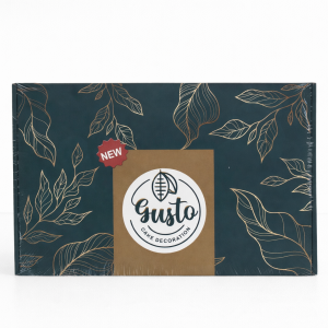 Gusto Çikolata Dekor Pasta Süsleri (Zebra Desenli Kare Plaka)